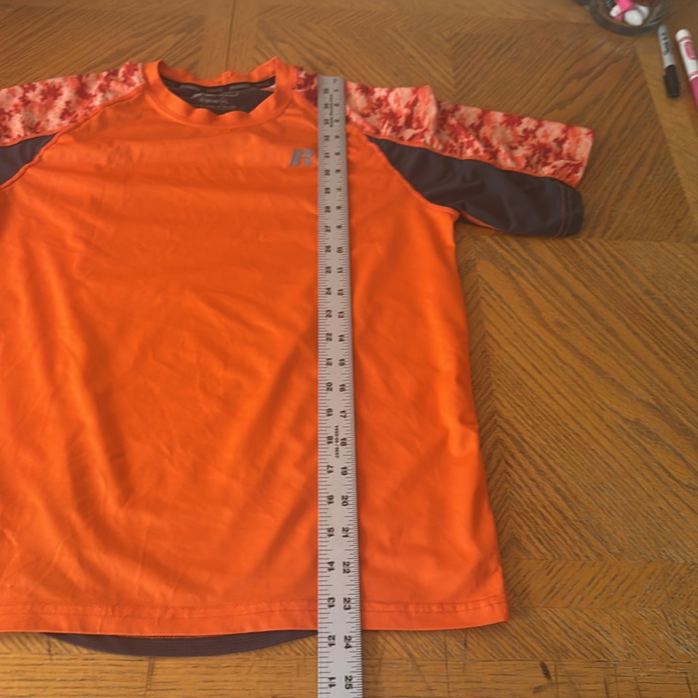 Russell Athletic Kids' Orange and Red Camo T-Shirt - Picture 6 of 8